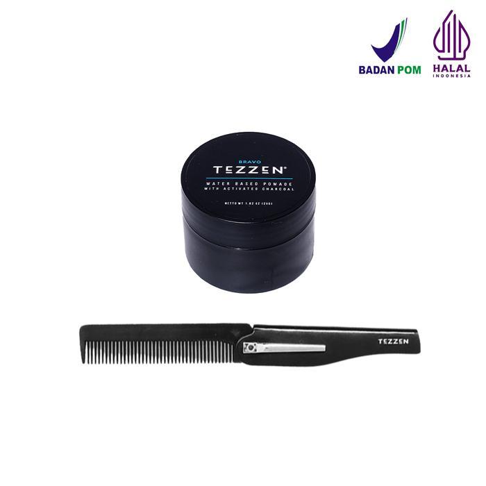 [BUNDLING] Tezzen Mini Bravo Charcoal + Folding Comb
