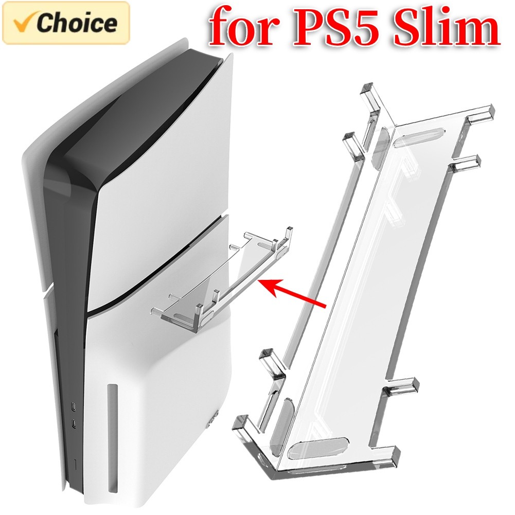 For 5 Slim Horizontal Console Stand Fixed Support Bracket Transparent Desktop Base Support Holder