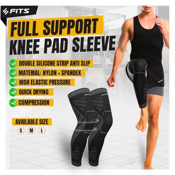 FITS Set Full Support Knee Pad Sleeve Wrap Compression Deker Lutut