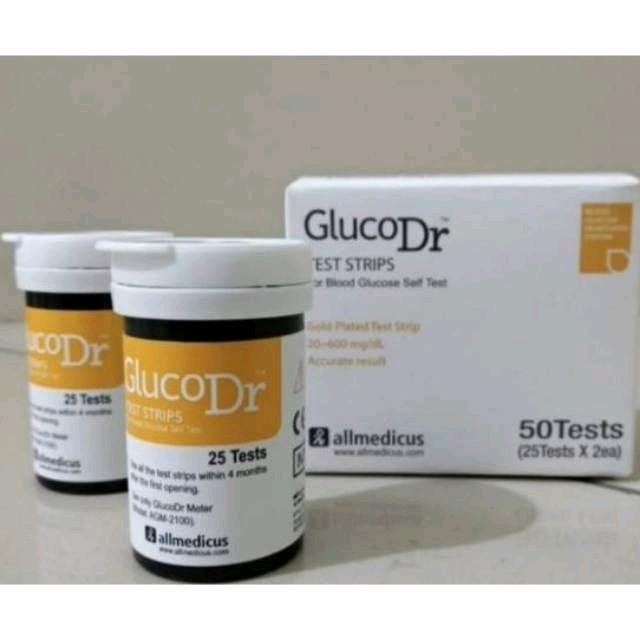 STRIP GLUCODR BIOSENSOR CODE 8 / CEK GULA DARAH ISI 50 STRIP