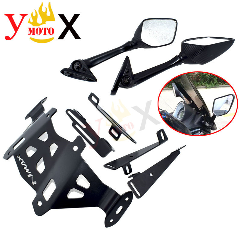 N 155 Scooter Adjustable Windscreen Windshield & Forward Rearview Mirror Bracket Holder Support