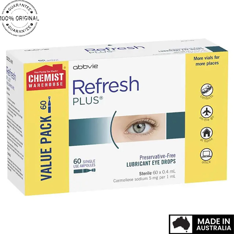 Aussie Original Refresh Plus Eye Drop 0.4ml 60 Vials Exclusive Pack