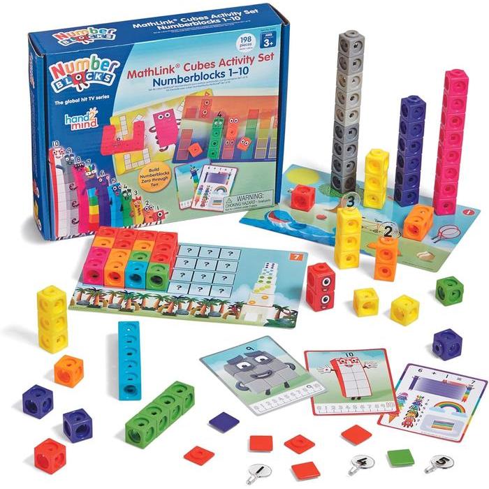 Hand2nd Numberblocks MathLink Cubes 110 Activity Set