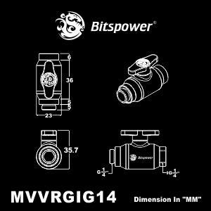 Termurah Bitspower Fitting Mini Valve Silver Terlaris