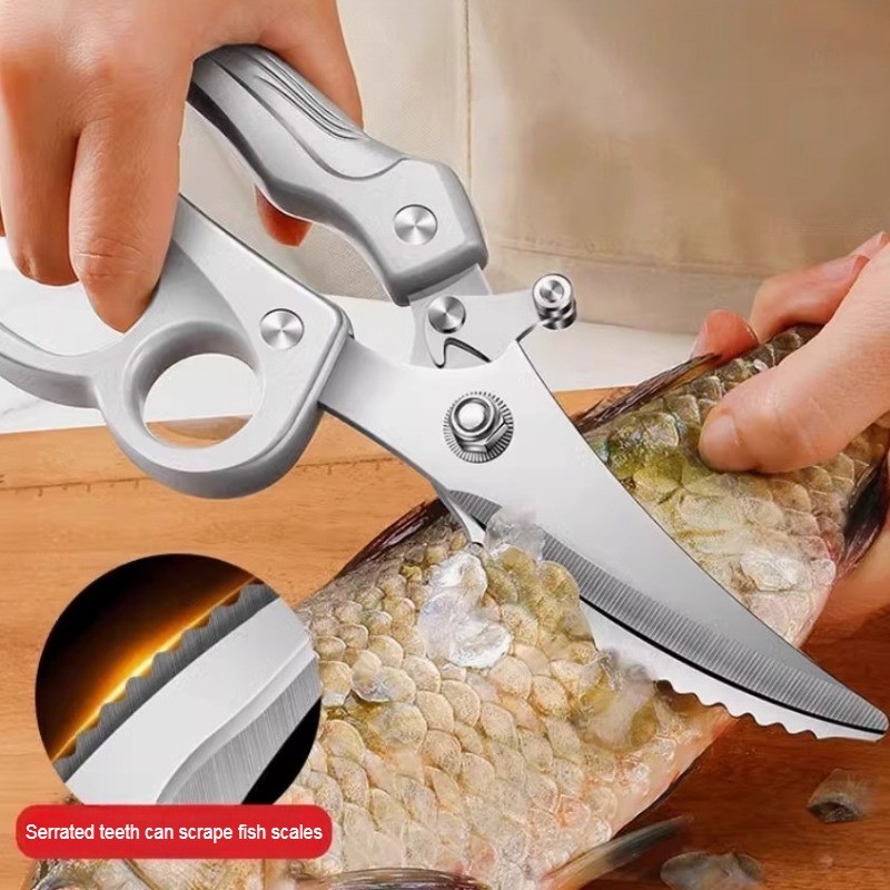Kitchen Scissors Multifunctional Powerful Chicken Bone Scissors, Cutting Bones Special Stainless