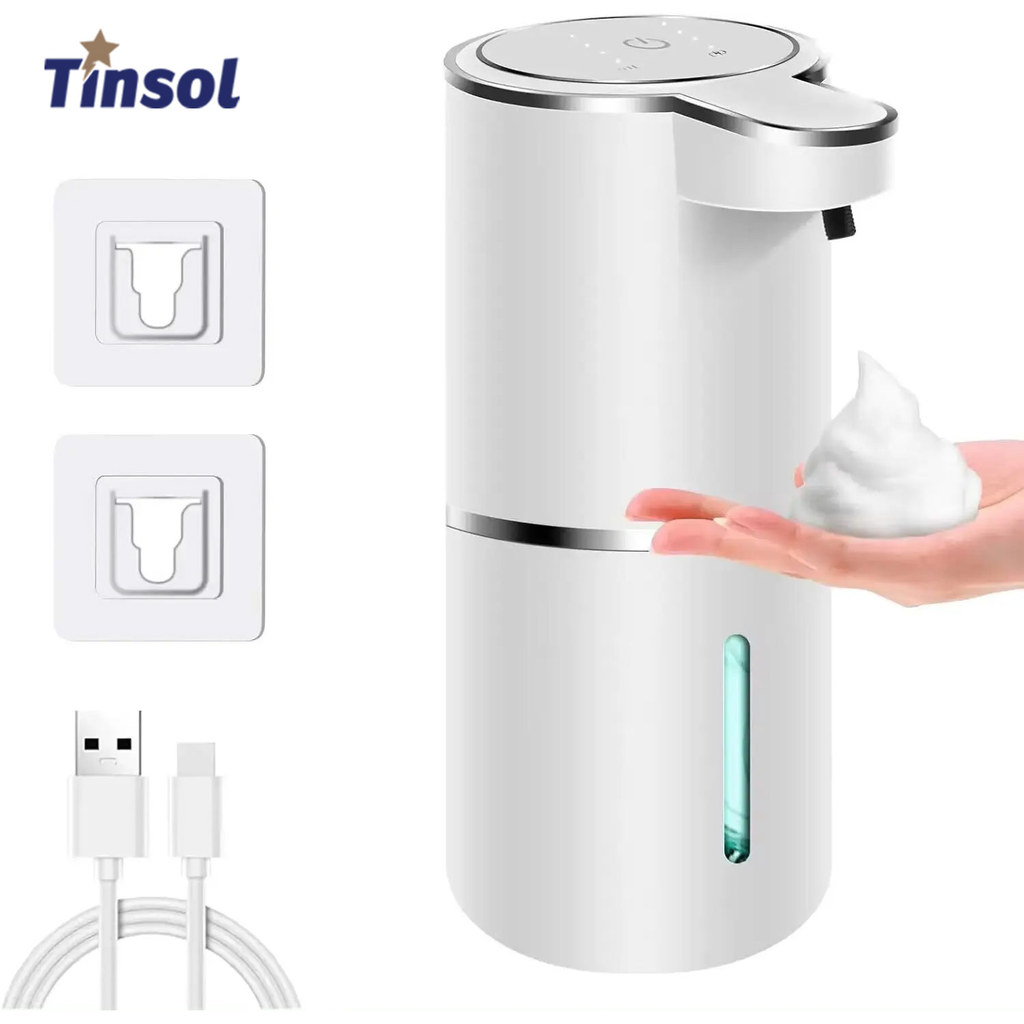 TINSOL Automatic Foam Soap Dispenser Automatic Sensor Foam Hand Soap Sensor USB Rechargeable