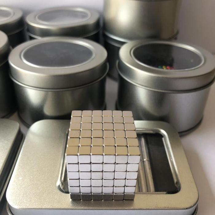 216 Pcs Magnet Cube Nikel 5Mm