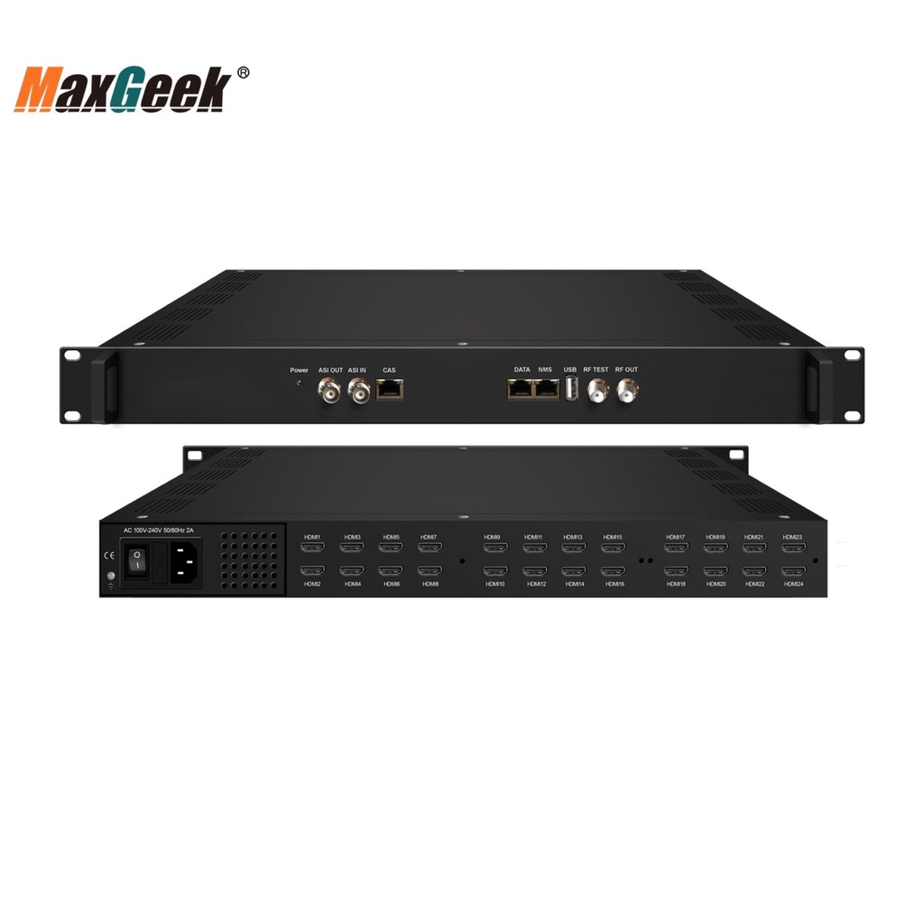 DISKON Maxgeek 3536S 24-Channel HDMI-compatible Encoder Network Modulator Support for HDMI-compatible Input IP and16RF Output DVBC/DVBT