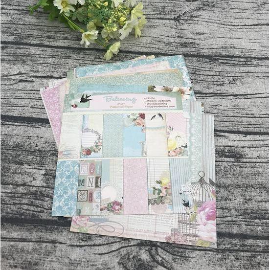 Scrapbooking Patterned Paper 6"X6" - Blessing (24 Sheets)