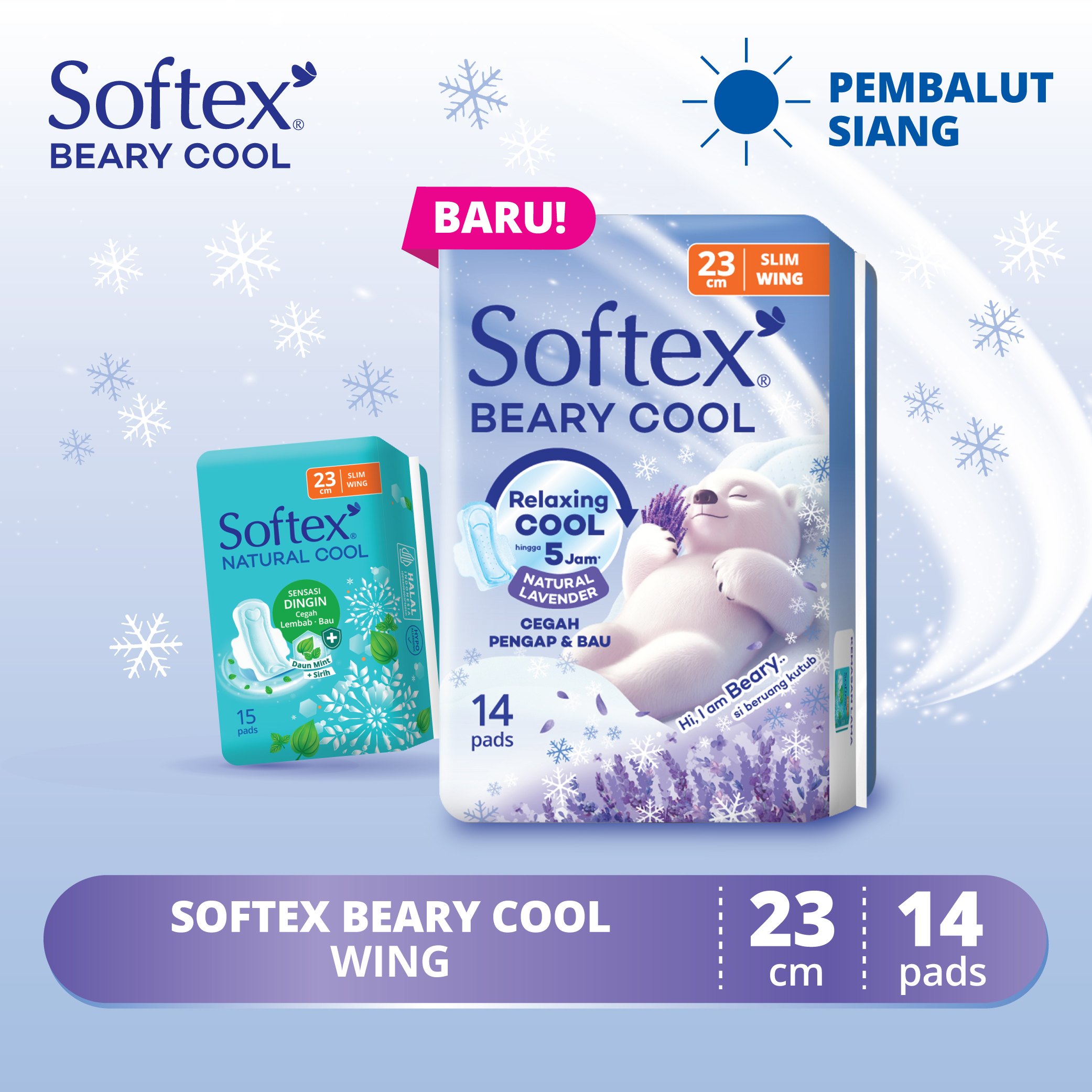 Softex Beary Cool Wing 23cm 14s
