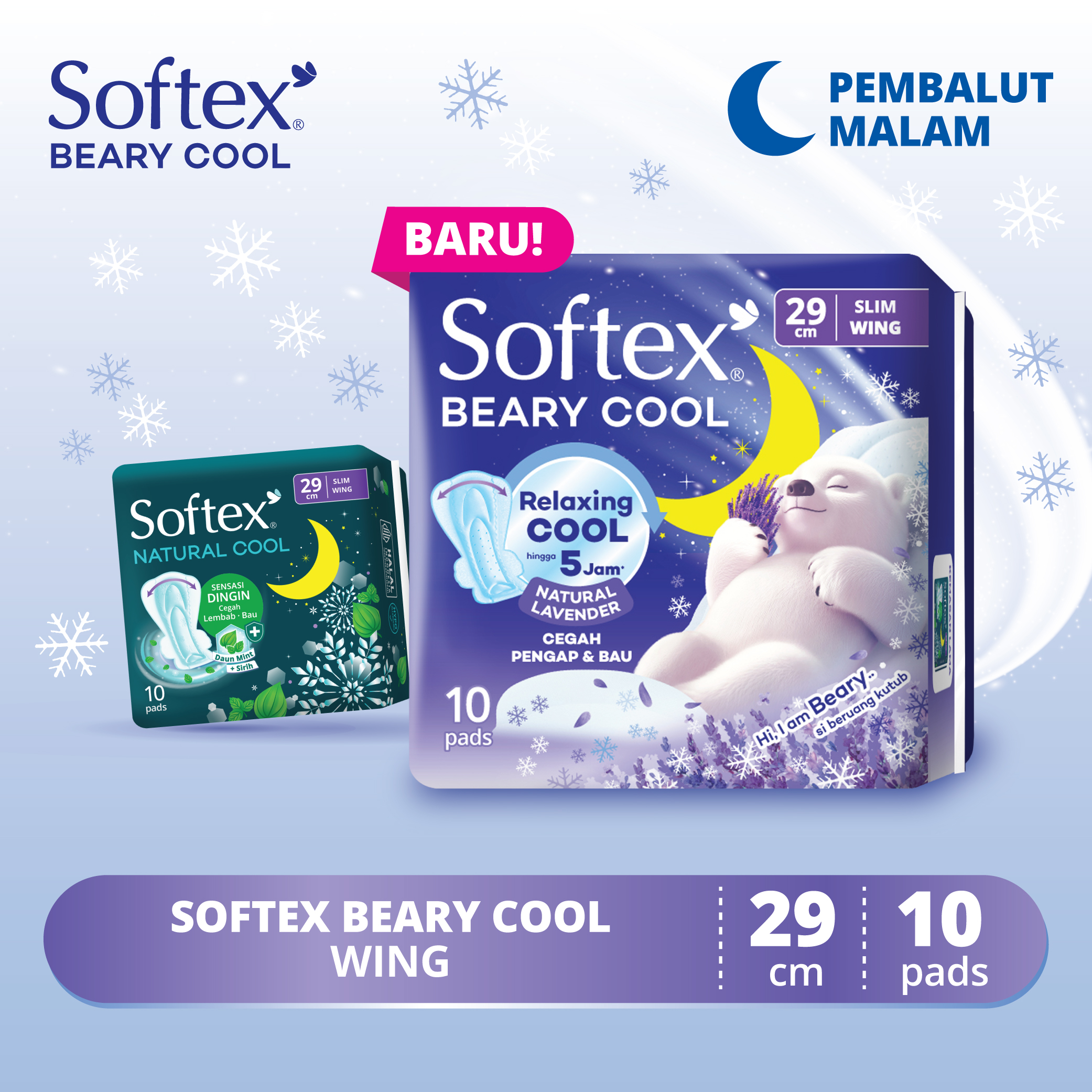 Softex Beary Cool Night 29cm 10s